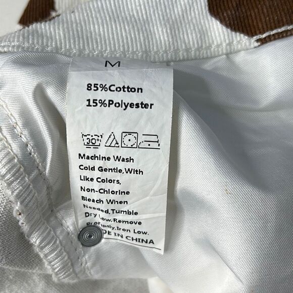 Shein Cow Print High Rise Mini Denim Skirt Medium - Picture 6 of 8